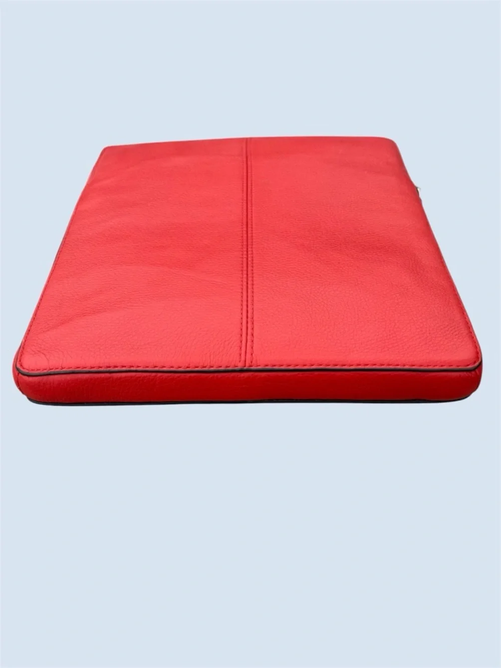 Coach Red Pebble-Grain Leather Padded Tablet Sleeve - Slim Zip Case 10.5 x 8.5